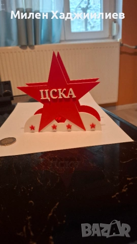 Салфетник с надпис ЦСКА, снимка 3 - Декорация за дома - 53060756