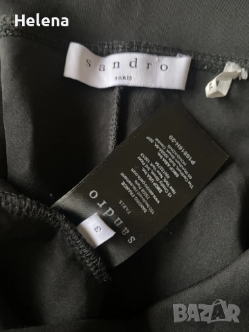 Оригинален черен клин / панталон Sandro размер 3 M-L, снимка 4 - Панталони - 56051834