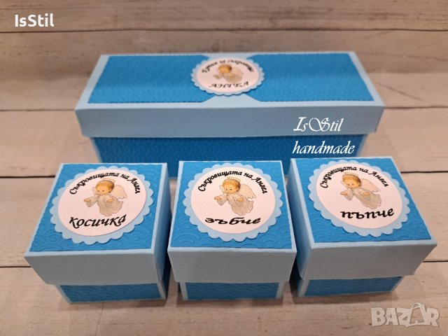 Кутия за бебешки съкровища за момче с рози, снимка 8 - Подаръци за кръщене - 17195744