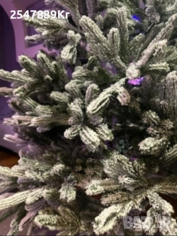 Изкуствена елха K r i n g Melbourne, Цялата заснежена с метална стойка., снимка 5 - Декорация за дома - 52231334
