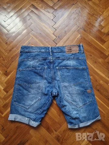 Страхотни мъжки дънкови къси панталони G STAR RAW размер 32 , снимка 5 - Къси панталони - 55734669