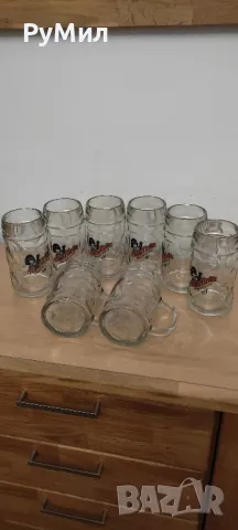 Комплект оригинални немски чаши за бира* Халби* 0,500 л* 8 броя, снимка 5 - Чаши - 47265244