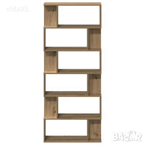 vidaXL Библиотека, дъб артизан, 80x24x192 см, инженерно дърво, снимка 4 - Етажерки - 56148266