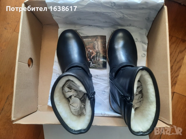 НОВИ дамски кожени боти Travelin’ – вълна, зимни, №37 (Холандия), снимка 4 - Дамски боти - 49635988
