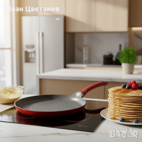 Тиган за палачинки Votlz OV54422A26 – незалепващо мраморно покритие, 26 см