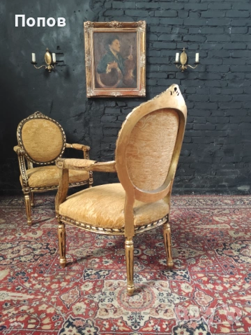Салонен комплект стил Луи XVI, снимка 12 - Дивани и мека мебел - 53395200