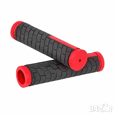 Черно червени велосипедни дръжки 132 mm с отвор 21 mm