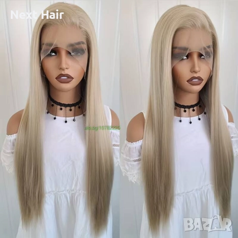 Права дантелена перука 13x4 в пепеляво русо