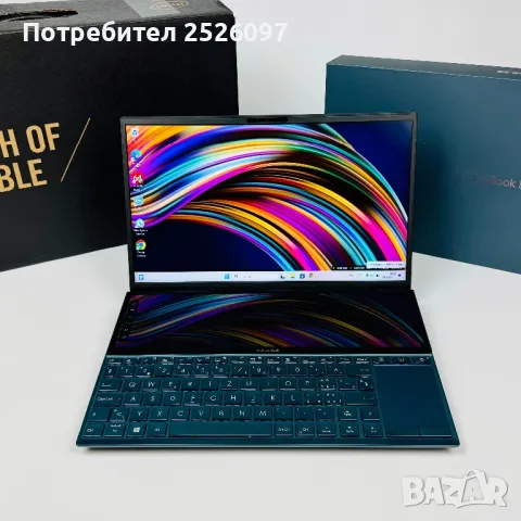 Asus ZenBook Duo Pro Touch/i7-10510U/NVIDIA MX250/16GB RAM/512GB, снимка 3 - Лаптопи за работа - 47371052