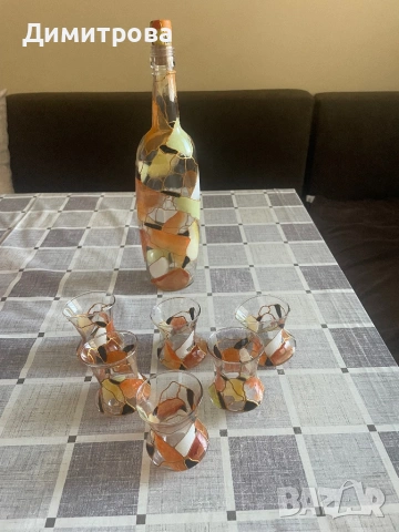 Стъклен сервиз за ракия