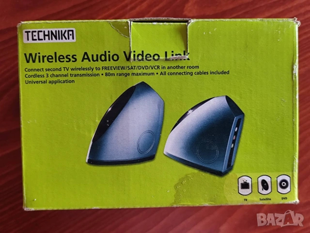 Wireless Audio Video Link - TV AV Transmiter Technika, снимка 2 - Приемници и антени - 53631915