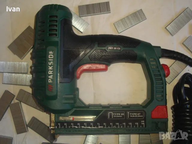 15-32мм Голям Немски BOCHUM Germany 2007г. Дърводелски Комбиниран Тапицерски ТАКЕР Parkside PET 25C, снимка 2 - Други инструменти - 47458115