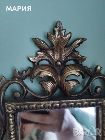 Невероятно бронзово настолно огледало, снимка 3 - Антикварни и старинни предмети - 50927128