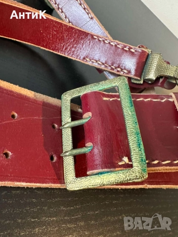 Военен Офицерски Колан с Портупей, снимка 2 - Антикварни и старинни предмети - 52271233