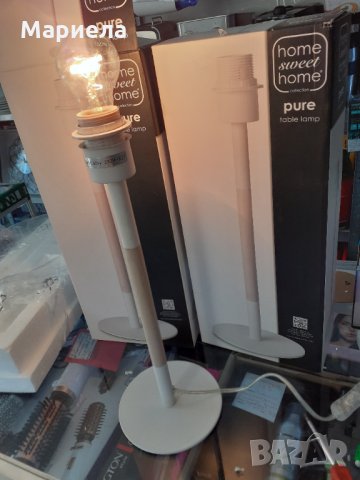 Настолна лампа с метална кръгла стойка , Home sweet home pure table lamp, снимка 4 - Настолни лампи - 34629899