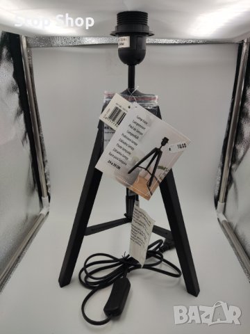 Дървена лампа статив е27 с ключ , снимка 6 - Настолни лампи - 41384748