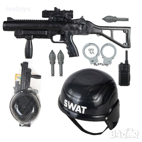 Детски комплект гранатомет, каска и аксесоари - Код 5085, снимка 1