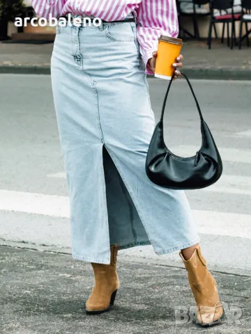 VIRTON Дамска дънкова пола, снимка 2 - Поли - 47370079