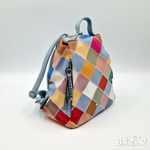 Модерна цветна дамска раница от еко материал, снимка 3 - Раници - 52137992