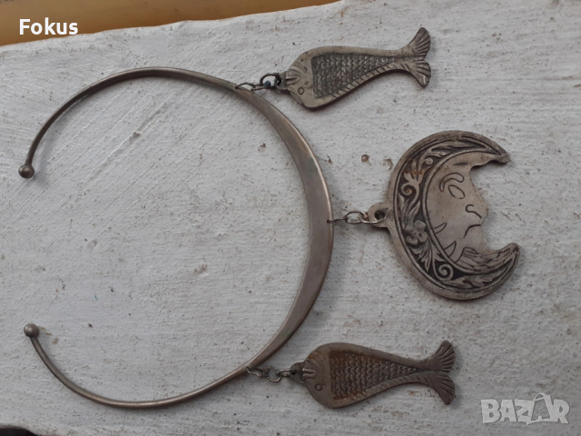 Стар берберски накит за врата колие гердан огърлица, снимка 3 - Антикварни и старинни предмети - 53409808