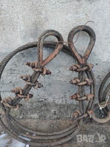 Стоманени въжета (Сапани) Ф18мм – 2 броя х 4 метра ​, снимка 2 - Аксесоари и консумативи - 53074303