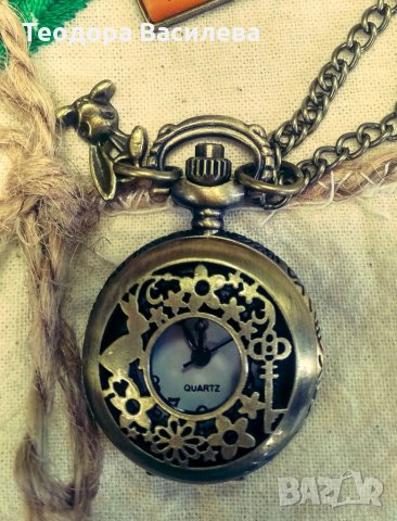 Ретро джобен часовник колие Алиса в странатана чудесата, снимка 6 - Джобни - 35714800