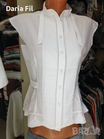 ИЗКЛЮЧИТЕЛНО КРАСИВА бяла риза с дантела и дантелено коланче, снимка 3 - Ризи - 36359985
