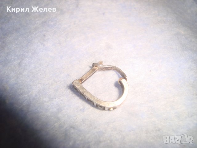 СТАР СРЕБЪРНА СКЪПОЦЕННА ОБЕЦА ВИСОКА ПРОБА СРЕБРО АНГЛИЯ с ИНКРУСТИРАНИ ЦИРКОНИ 25987, снимка 9 - Обеци - 35975621