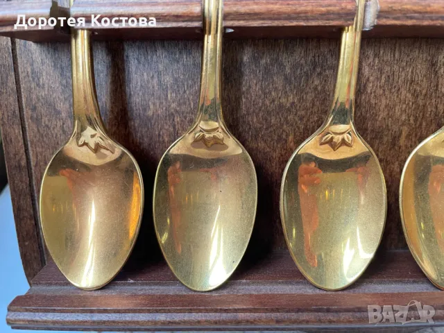 Красиви позлатени лъжички от Англия с пеперуди, снимка 14 - Антикварни и старинни предмети - 50211511