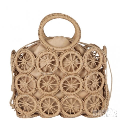 Плетена чанта Lemons Brown, снимка 5 - Чанти - 41477324