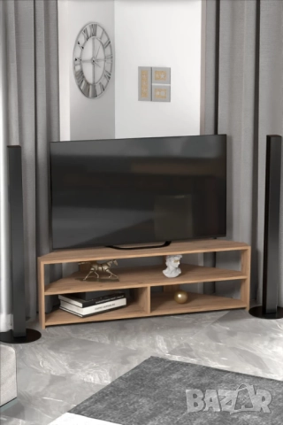 Ъглов шкаф за телевизор / Ъглов ТВ шкаф - два цвята, снимка 3 - Секции и витрини - 52156065