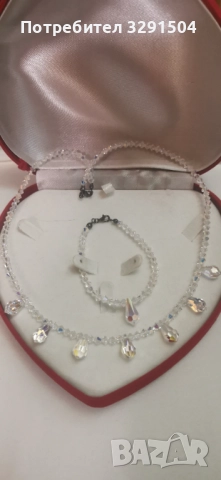Комплект колие и гривна с кутия, снимка 2 - Бижутерийни комплекти - 52878086