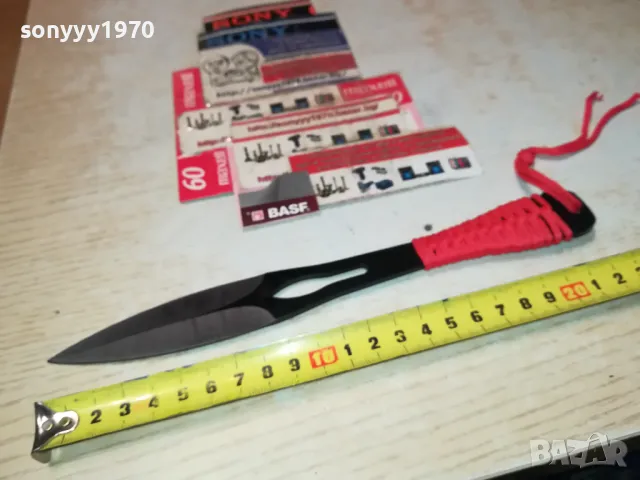 КАМА МЕТАЛЕН НОЖ С ВЪЖЕНА ОПЛЕТКА-ЧЕРВЕНО 2002251933, снимка 11 - Ножове - 49213113