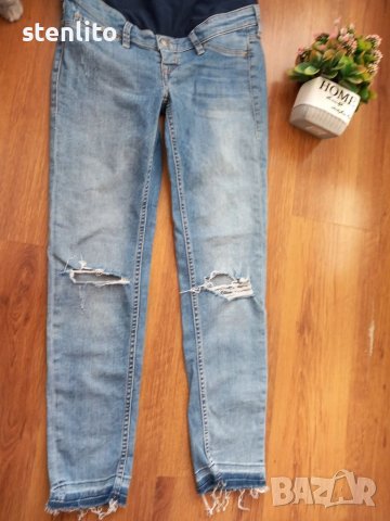 Накъсани дънки за бременни от H&M Мama Skinny High Rib, снимка 6 - Дрехи за бременни - 39973109