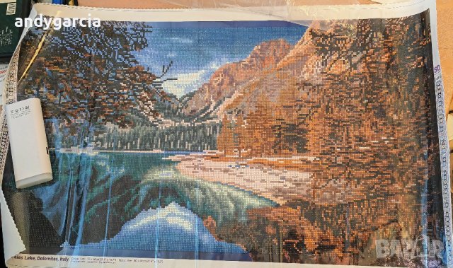 Картина от кристали, Simply Dots 72 x 40см, 35420 бр кристали в кутия, Езерото Брайес