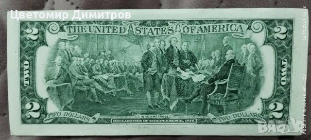 2 долара 2003 година UNC, снимка 2 - Нумизматика и бонистика - 47892830