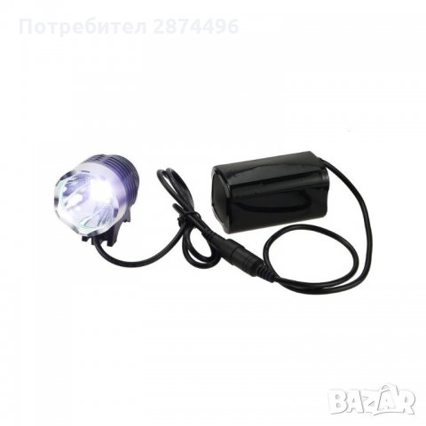 1869  Led фенер за колело и фенер за челник XM-L Т6 1200 lm, снимка 2 - Велосипеди - 35801131