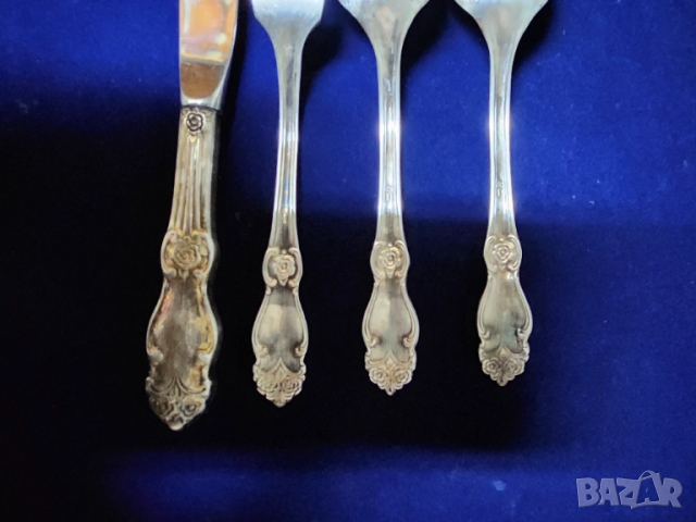 мелхиор прибори "Сребърна роза", отделни бройки, красиви, дълбоко посребрени, нови