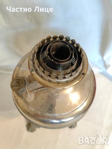 Старинна Бронзова Австрийска Газена Лампа DITMAR със Шише, снимка 2 - Антикварни и старинни предмети - 42002483