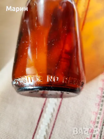 Сто годишна оригинална Американска бирена бутилка, снимка 6 - Антикварни и старинни предмети - 48833329