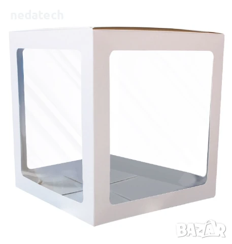 Декоративна кутия за събития, Бял, 30x30 см.