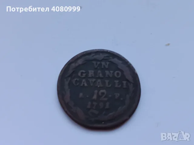 Kingdom of Naples Un Grano 1791 A.P. , снимка 2 - Нумизматика и бонистика - 56077225