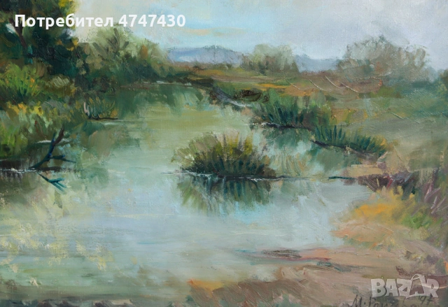 Мария Райчева картина маслени бои пейзаж, снимка 4 - Картини - 53647450