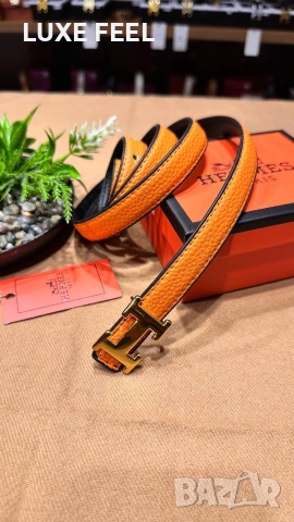 Hermes ⚜️ Естествена Кожа , снимка 9 - Колани - 53396578
