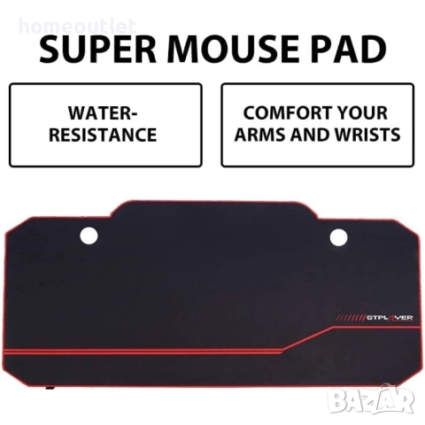 ПРОМОЦИЯ Геймърско бюро – просторно, ергономично и стабилно решение за игри и работа T02 BLACK, снимка 4 - Бюра - 51961953