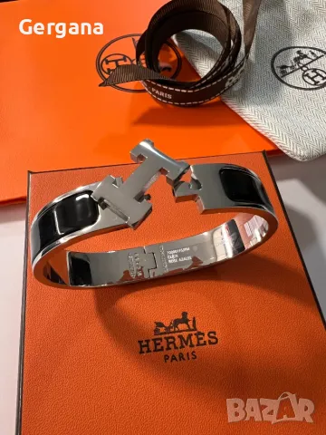 Черна гривна Hermes, снимка 4 - Гривни - 48044074