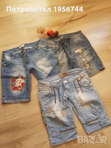 Дънчени панталони#S/M, снимка 2 - Къси панталони и бермуди - 33859524