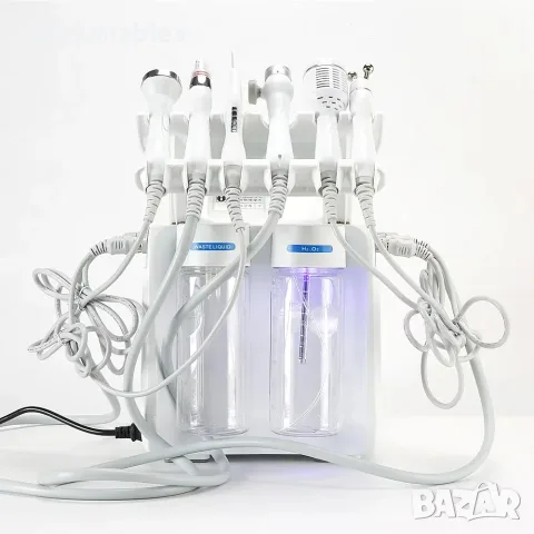 Козметичен уред за водно дермабразио 7 в 1 кислороден спрей, BIO RF, студен чук, ултразвук и шпатула, снимка 4 - Козметични уреди - 56248231