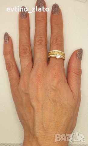 Злтни пръстени 14К, снимка 18 - Пръстени - 38915782