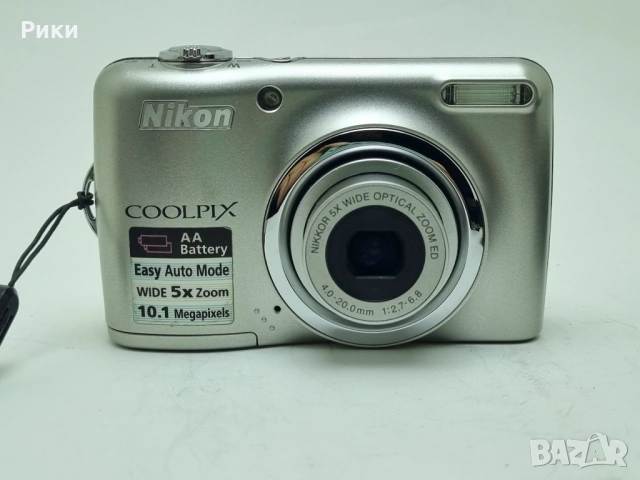 Nikon Coolpix L23 10.1MP Silver Digital Camera 5x Zoom, снимка 4 - Фотоапарати - 53804801